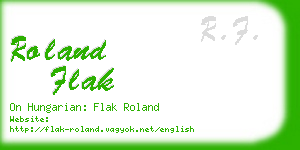 roland flak business card